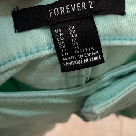 Forever 21 Mint Skinny Pants - Picture 5 of 5